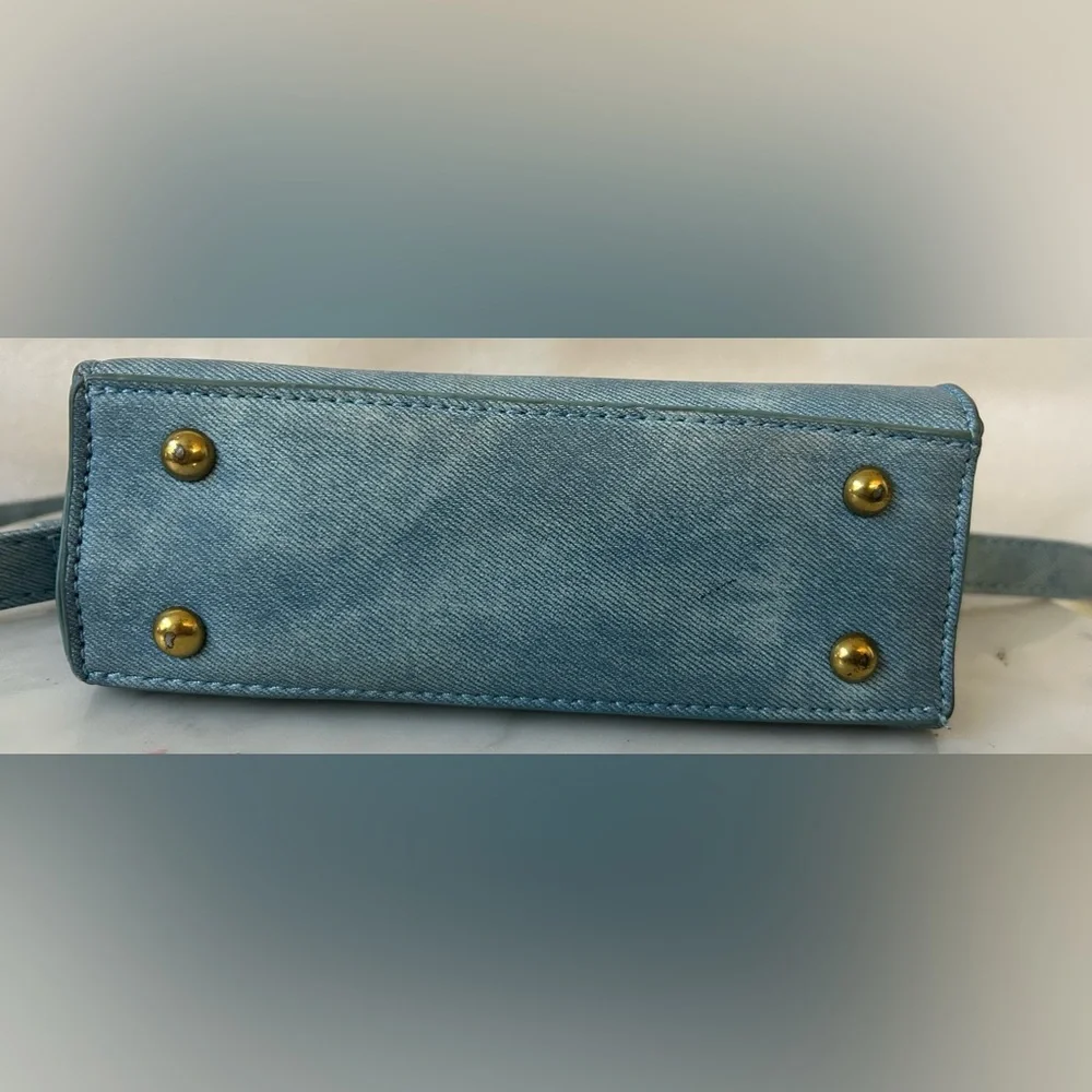 BRANDON BLACKWOOD EST END SYSTEMIC RACISM DENIM CANVIS MINI TOTE. RARE FIND. - Picture 7 of 8